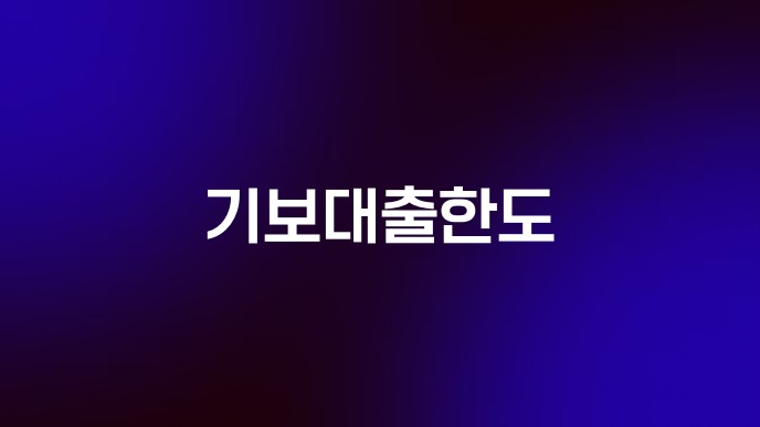 기보대출한도
