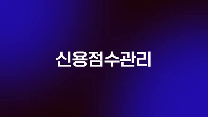 신용점수관리