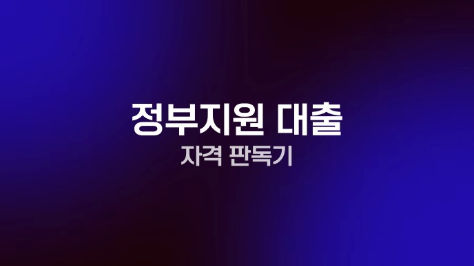 정부지원 대출 자격 판독기