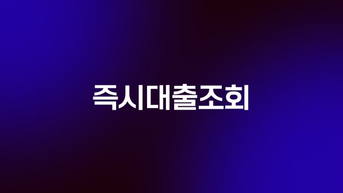 즉시대출조회