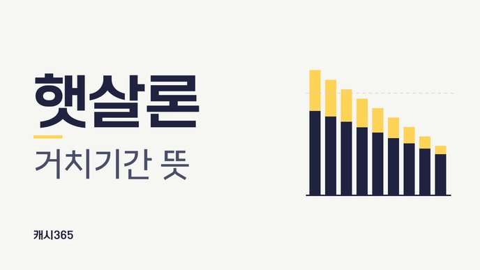 햇살론 거치기간 뜻